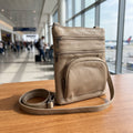 Travel Shoulder Bag in Beige, front view [Beige]