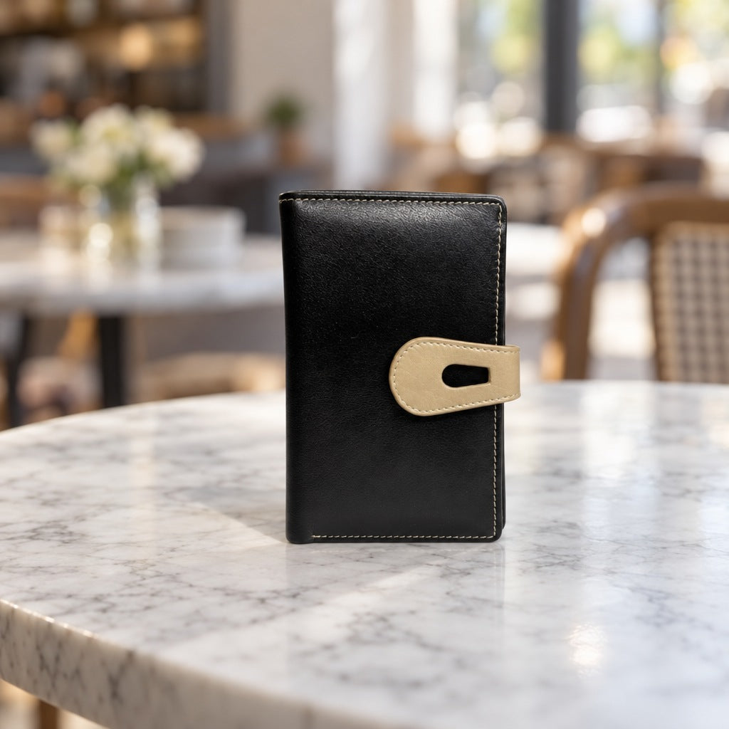 Snap Tab Wallet in Black/Bone [Black/Bone]