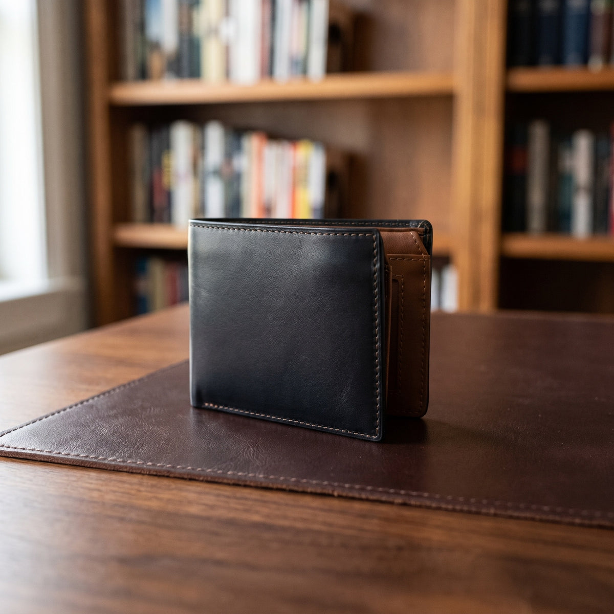 Double Top Flap in Black/Brown [Black/Brown]