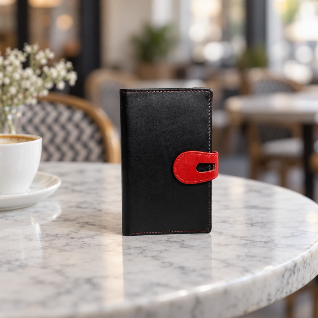 Snap Tab Wallet in Black/Red [Black/Red]