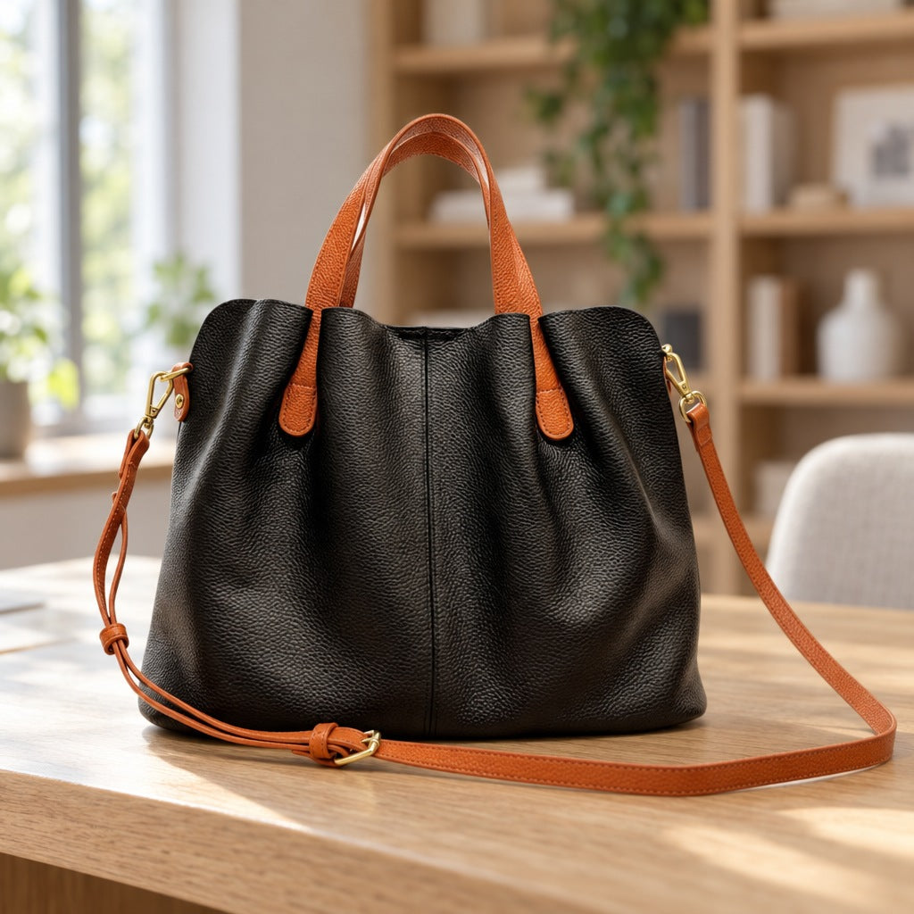 Tote Bag in Black, front view [Black]
