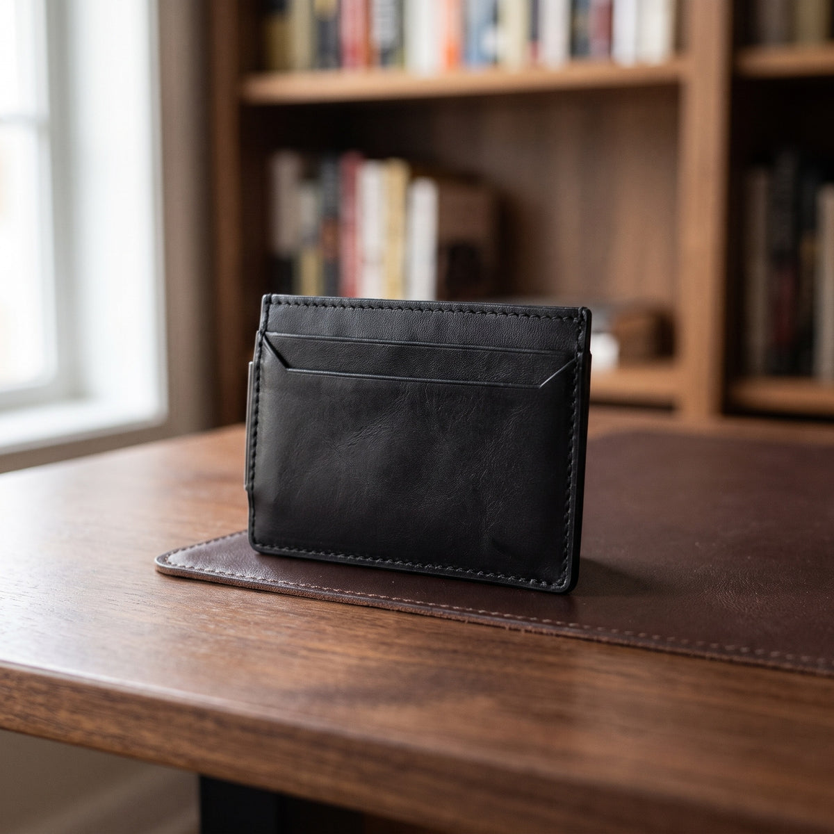 Magnetic Money Clip Card Holder in Black [Black]