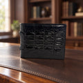 Hornback Crocodile Bifold in Black [Black]