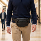 Concealed Carry Fanny Pack in Black, worn [Black]