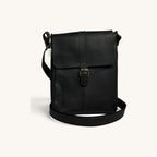 Buckle Messenger Satchel - Black