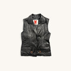 Collared Leather Vest