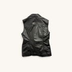 Collared Leather Vest
