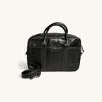 Contrast Stitch Briefcase - Black
