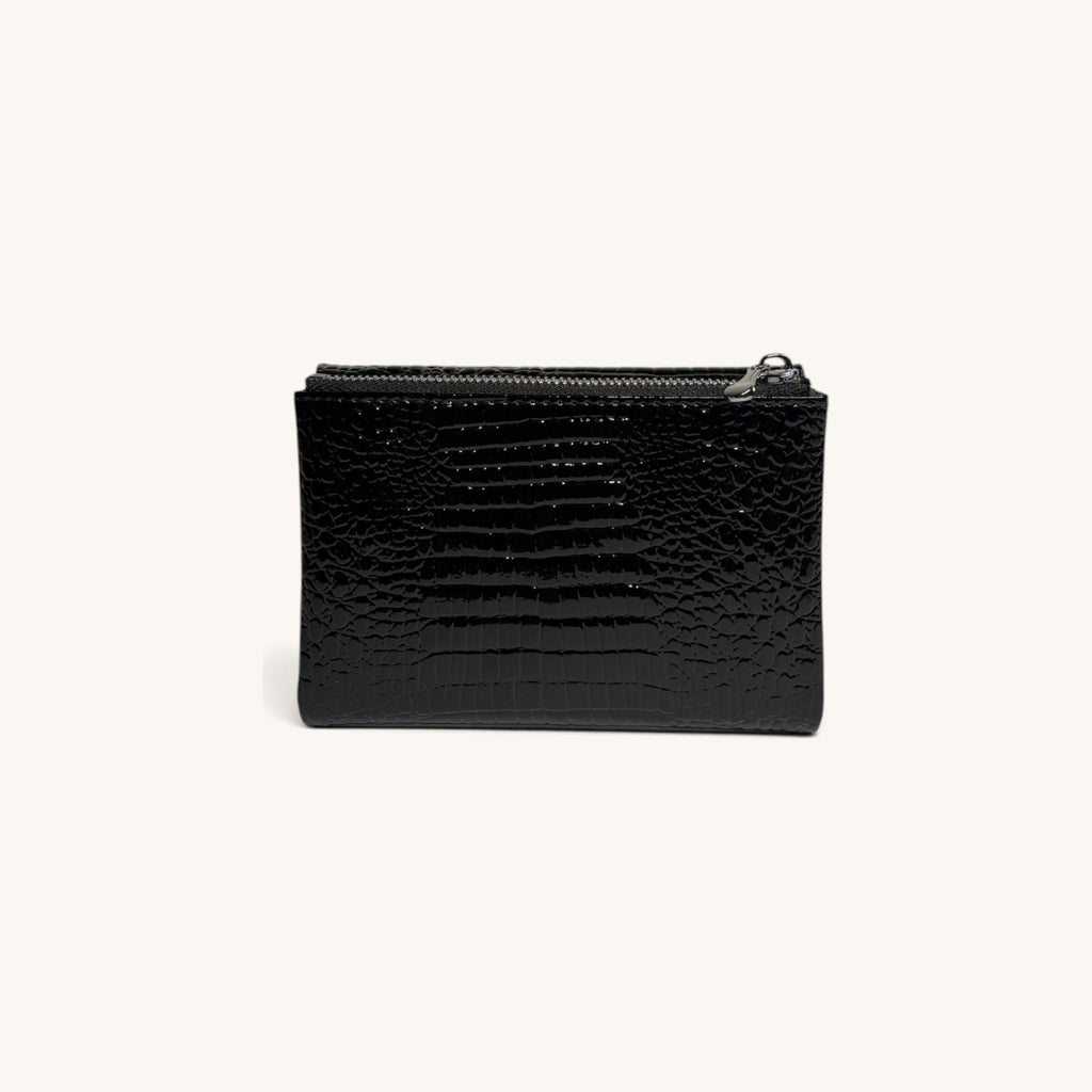 Croc-Embossed Clutch