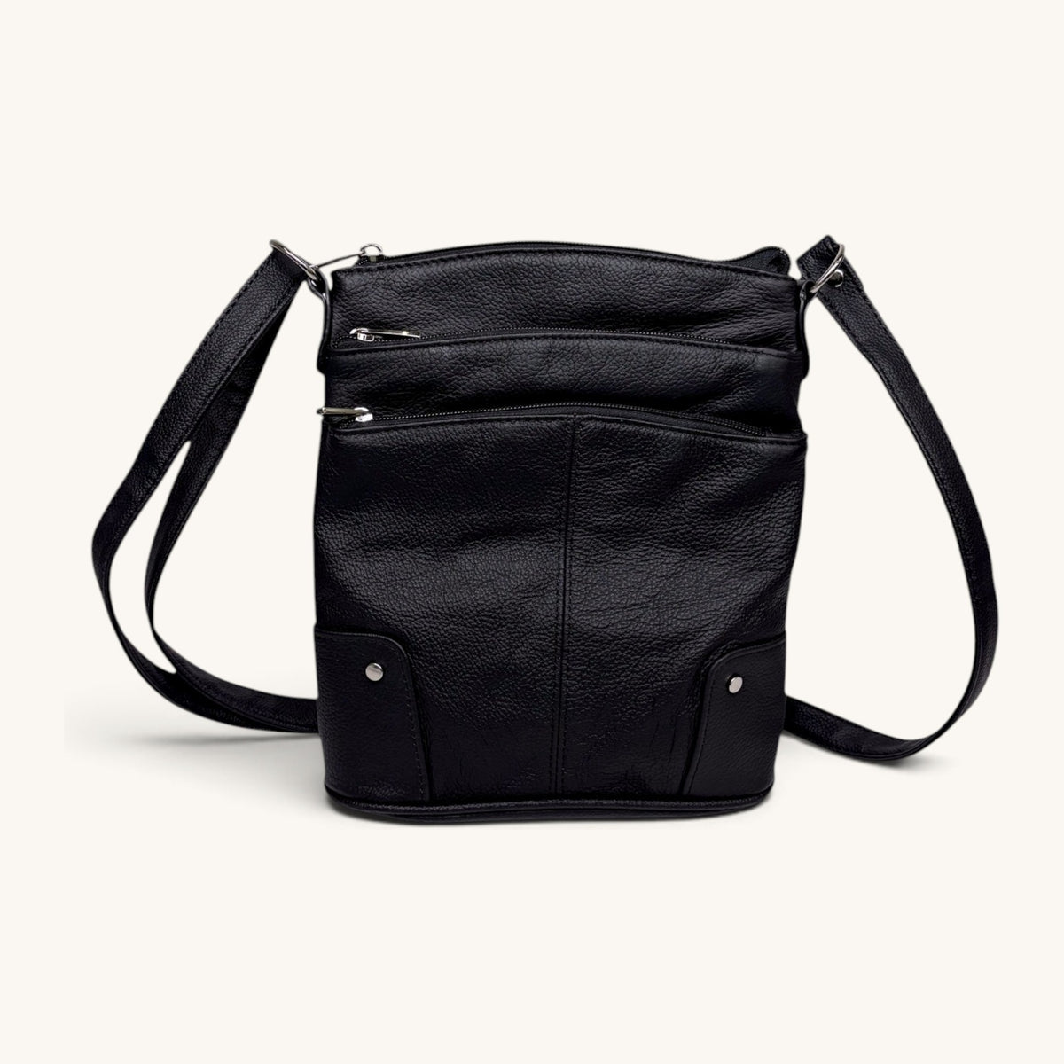 Large Travel Shoulder Bag - Black LTSB