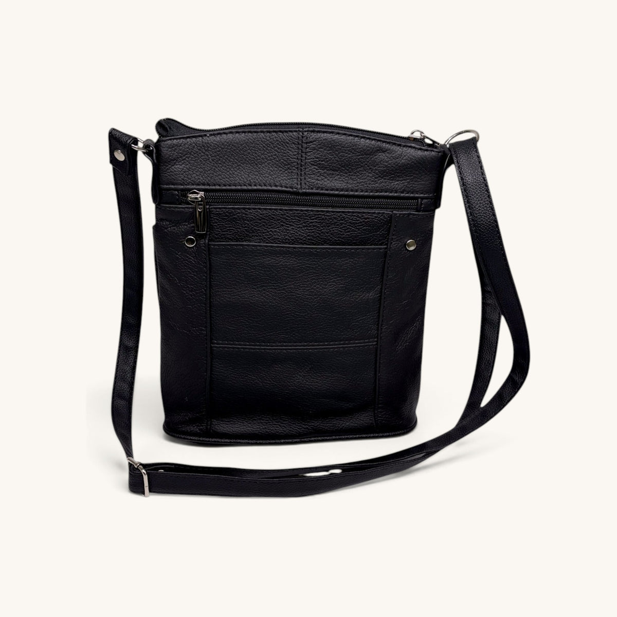 Large Travel Shoulder Bag - Black LTSB Back
