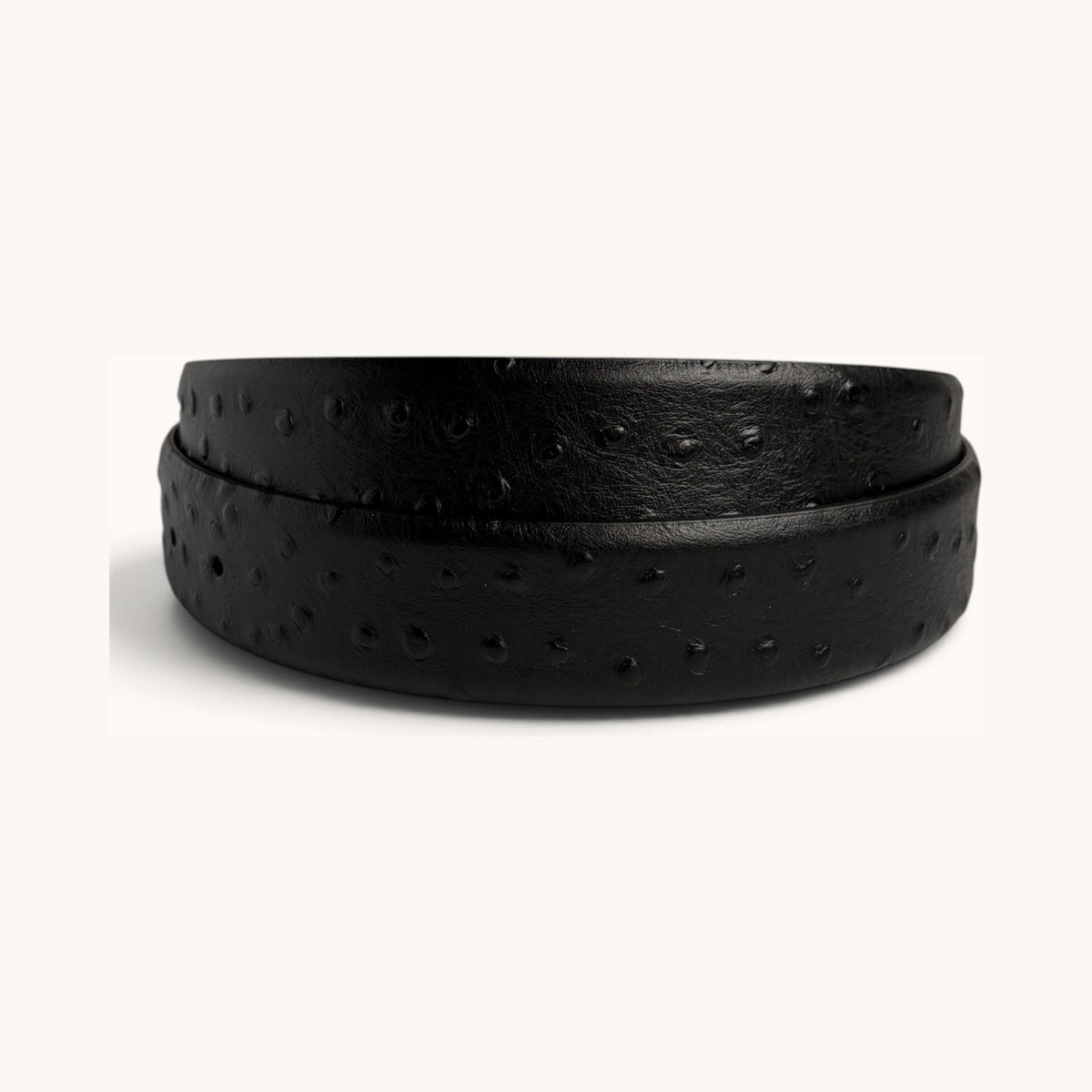 Ostrich Strap - Black Ostrich Strap