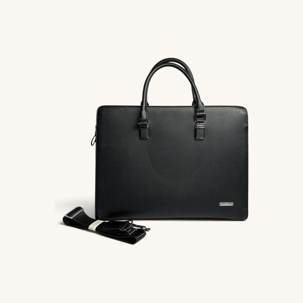 Slim Laptop Briefcase - Black