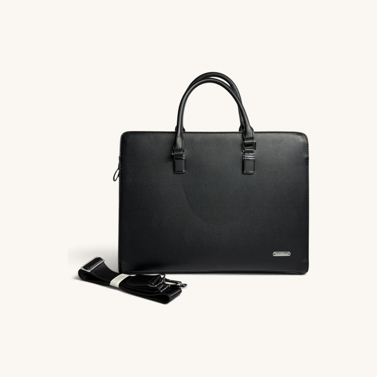 Slim Laptop Briefcase - Black