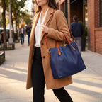 Tote Bag in Blue, worn [Blue]