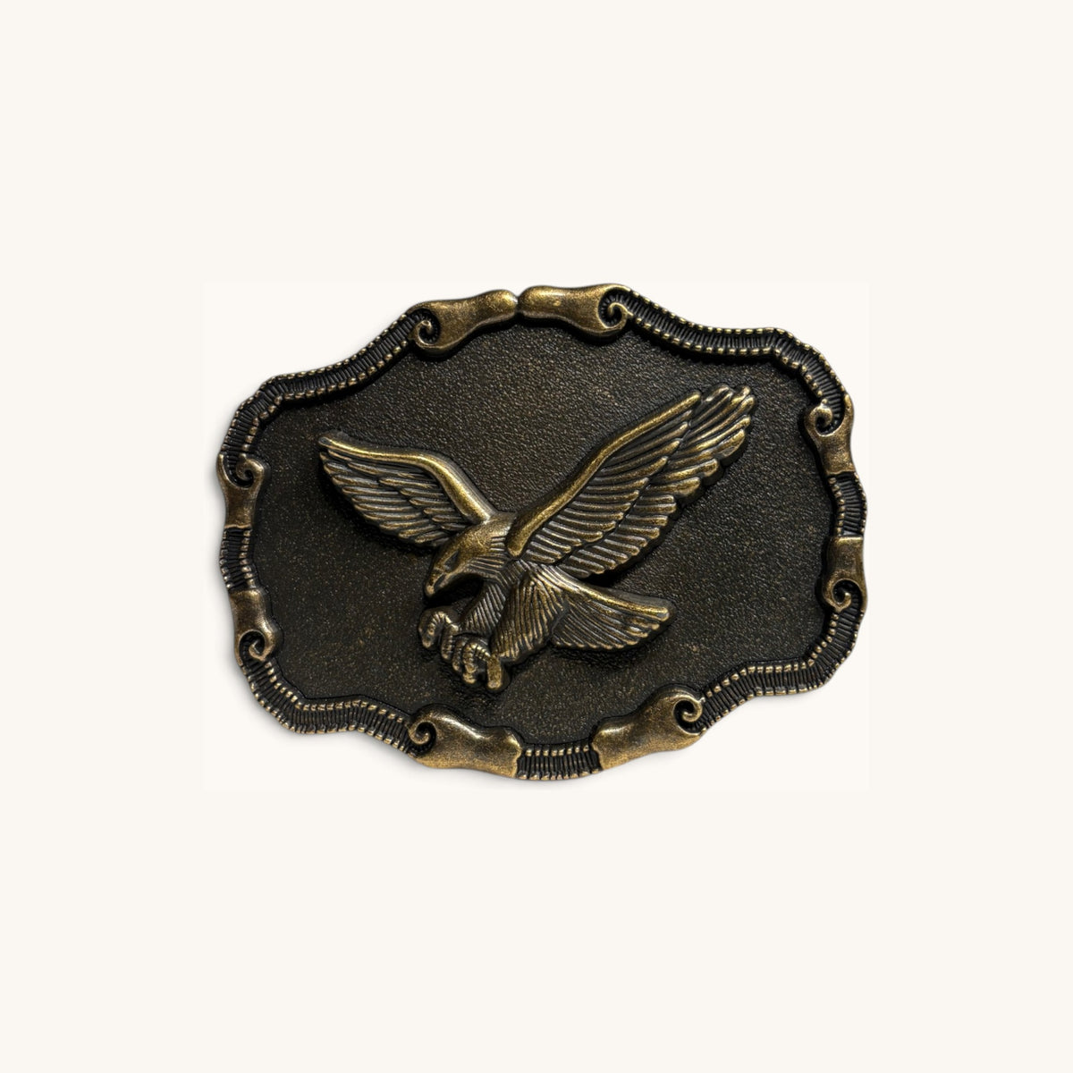 Eagle Scroll Buckle - Brass Eagle Scroll Buckle