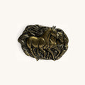 Running Horses Buckle - Brass Running Horses Buckle