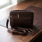 Concealed Carry Zip Crossbody in Brown, back [Brown]