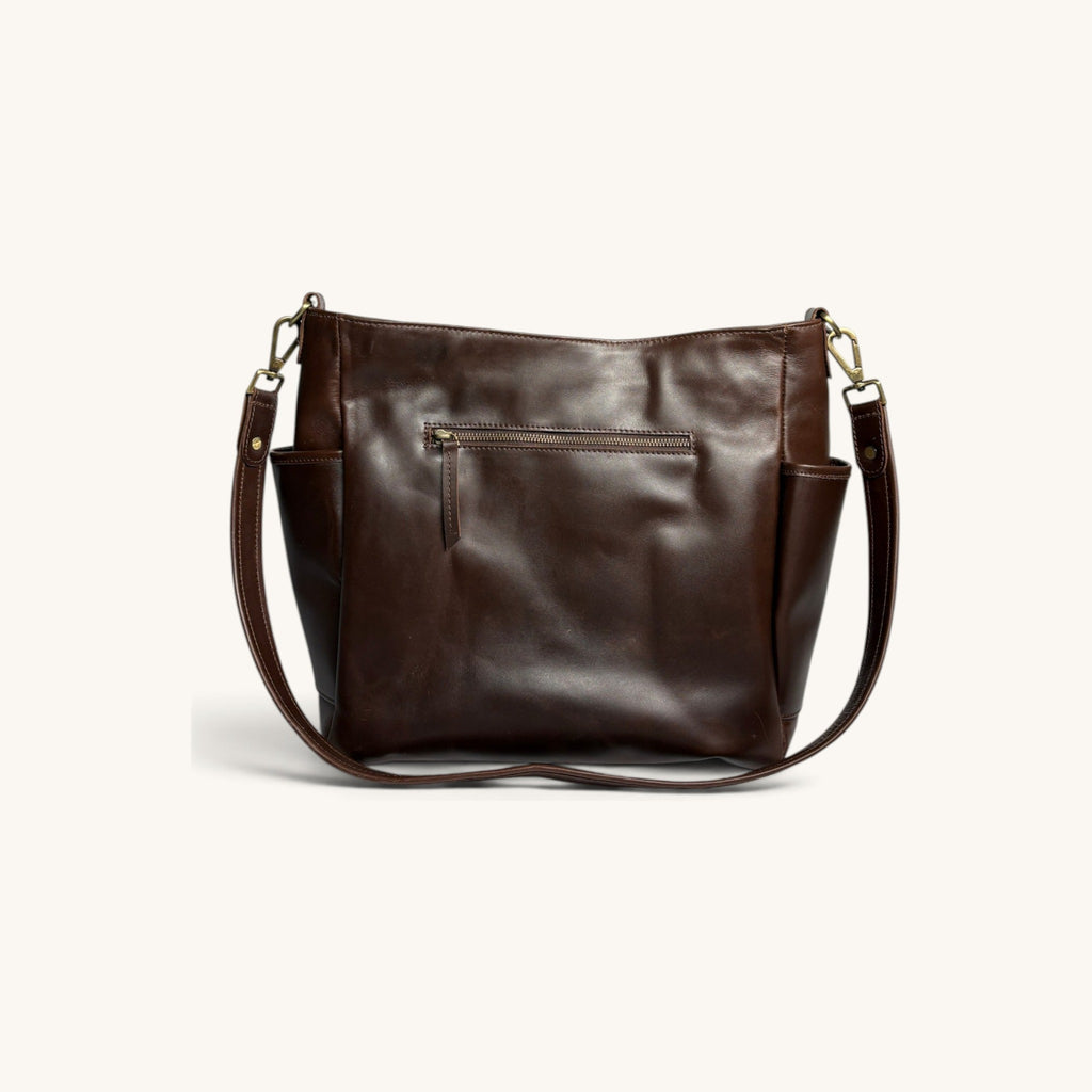 Large Shoulder Tote - Brown