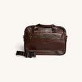 Pebbled Leather Briefcase - Brown
