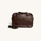 Pebbled Leather Briefcase - Brown