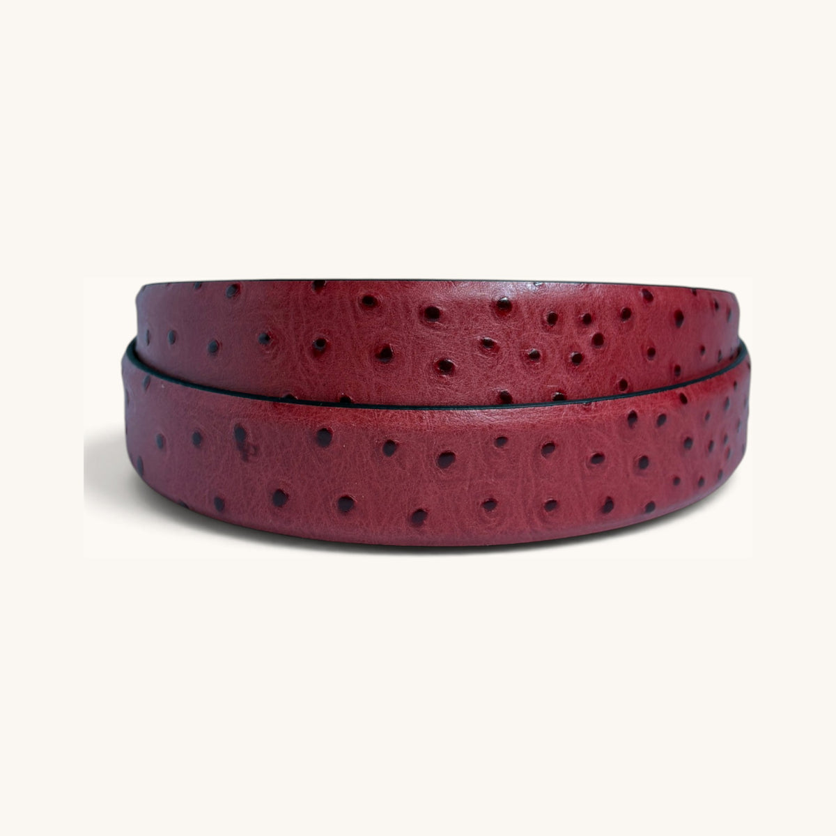 Ostrich Strap - Burgundy Ostrich Strap