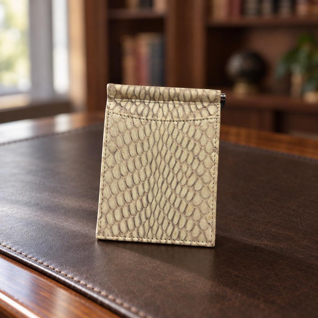 Exotic Money Clip in Cream Crocodile [Cream Crocodile]