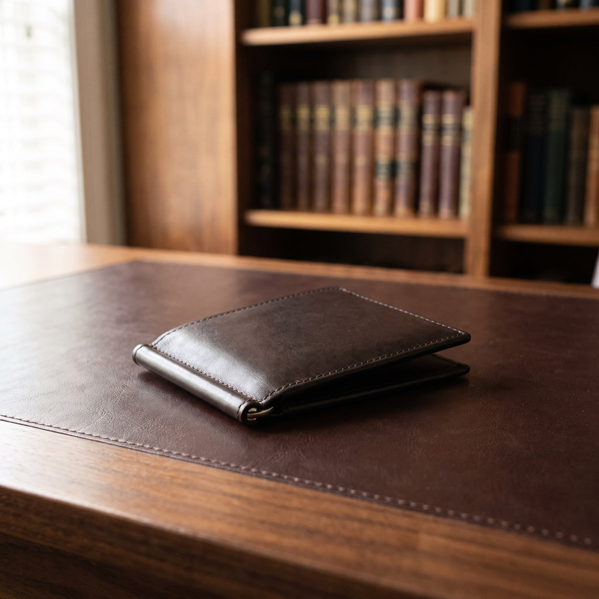 Bifold Money Clip in Dark Brown [Dark Brown]