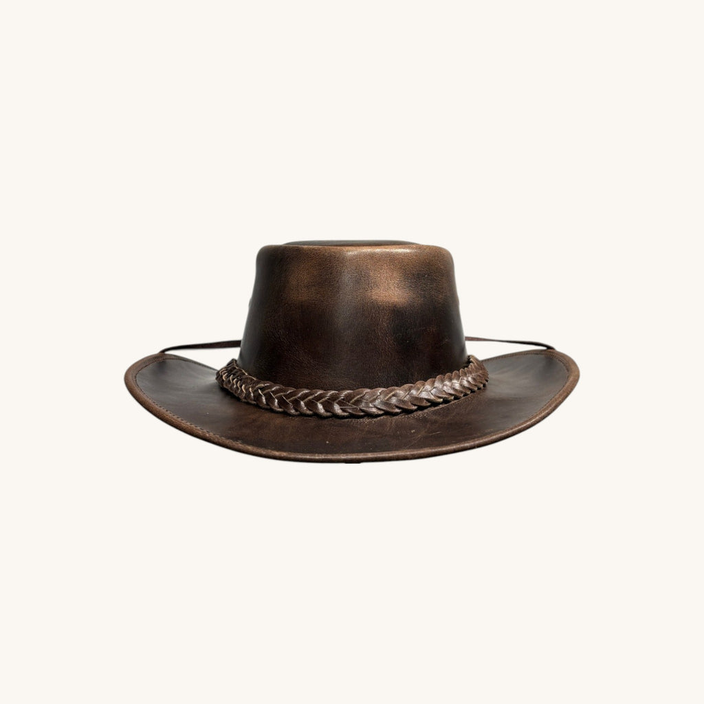 Dark Brown Braided Cowboy Hat