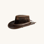Dark Brown Braided Cowboy Hat