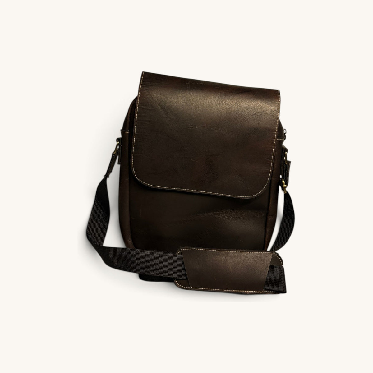 Flap Messenger Satchel - Dark Brown