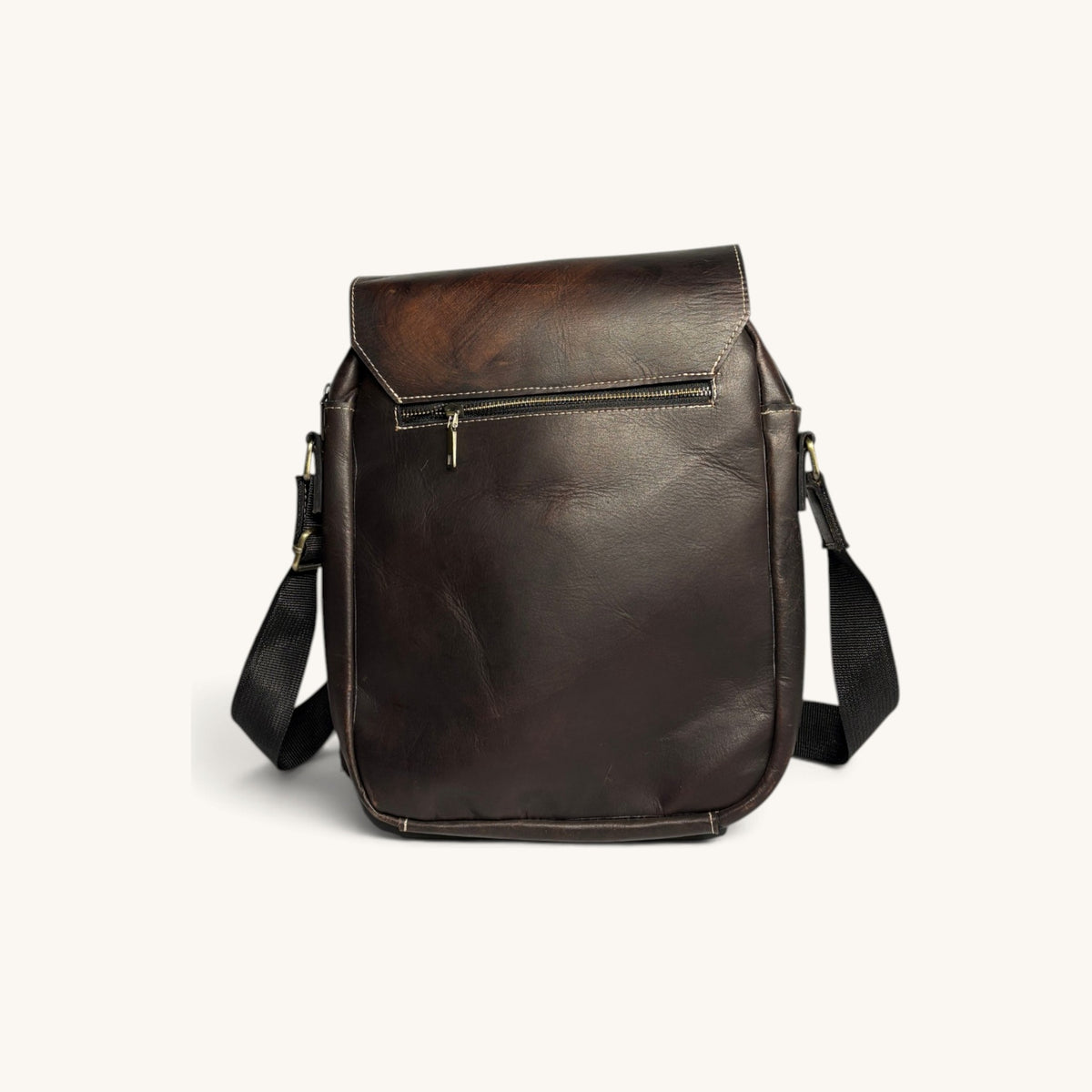 Flap Messenger Satchel - Dark Brown