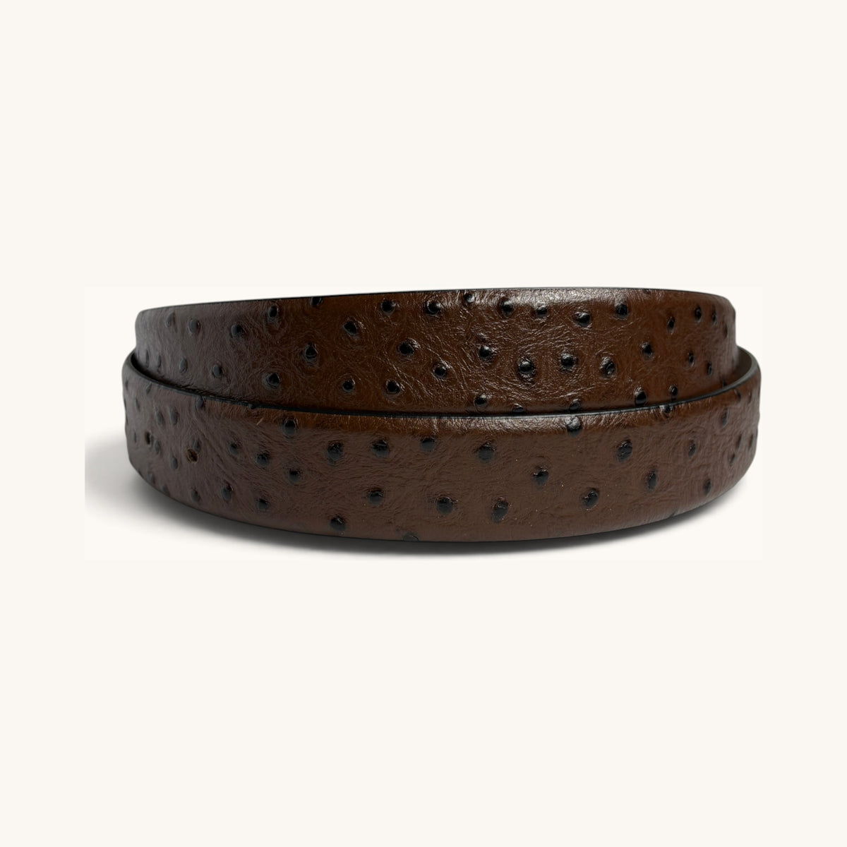 Ostrich Strap - Dark Brown Ostrich Strap