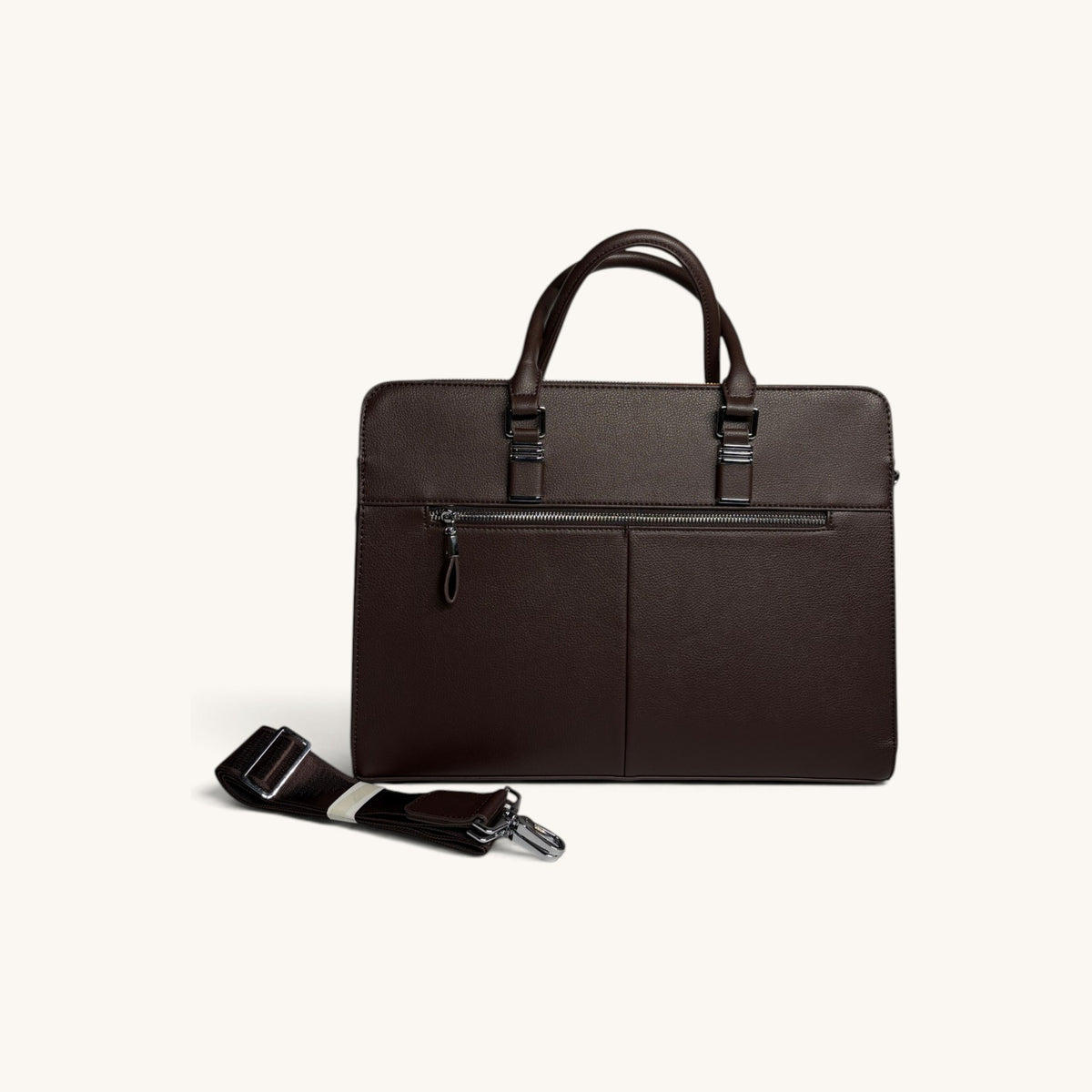 Slim Laptop Briefcase - Dark Brown