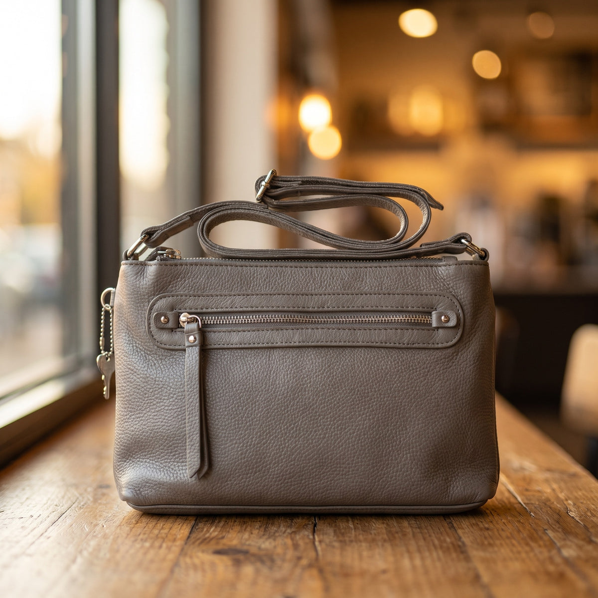 Concealed Carry Purse in Gray, front [Gray]