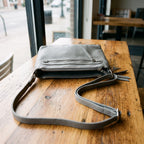 Concealed Carry Purse in Gray, locking zipper and key [Gray]