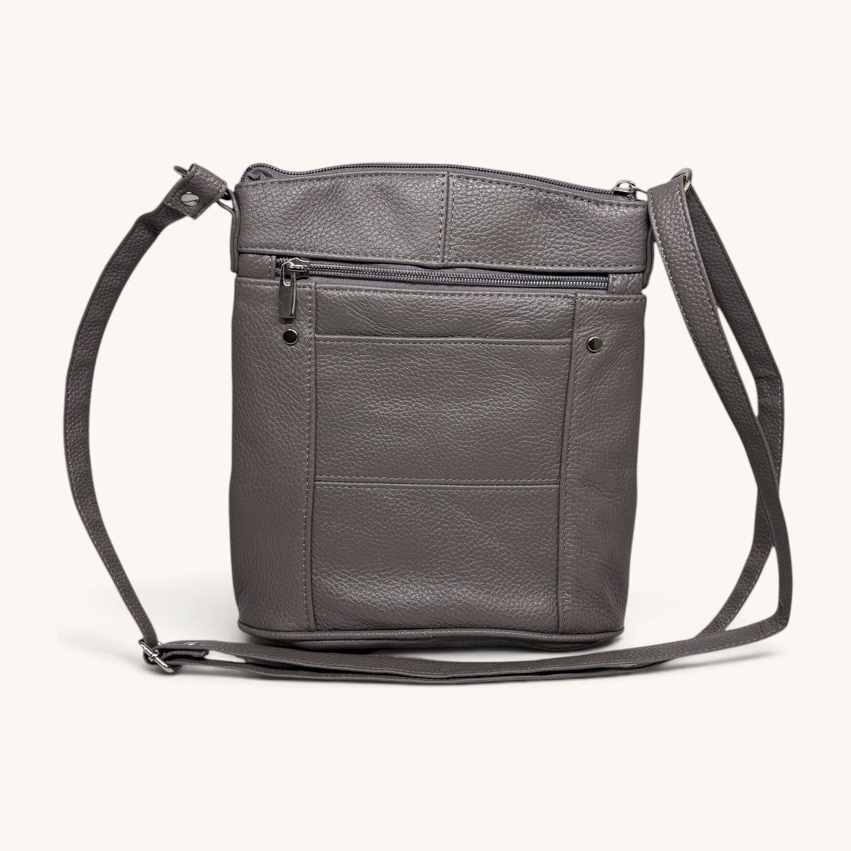 Large Travel Shoulder Bag - Gray LTSB Back