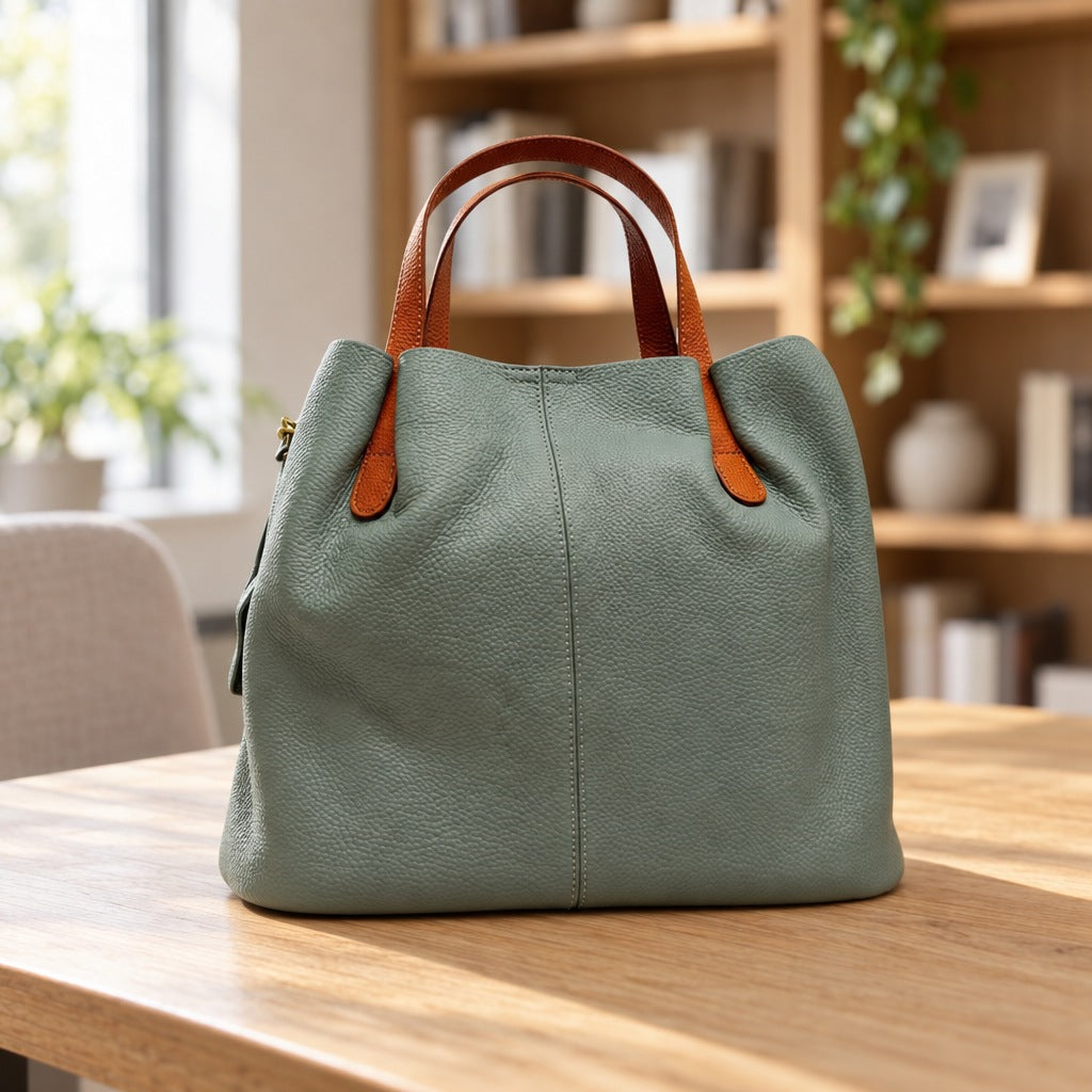 Tote Bag in Light Teal, front view [Light Teal]