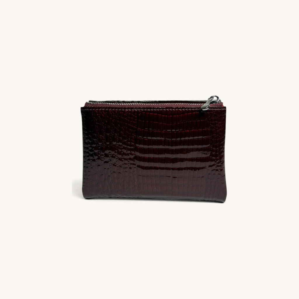 Croc-Embossed Clutch