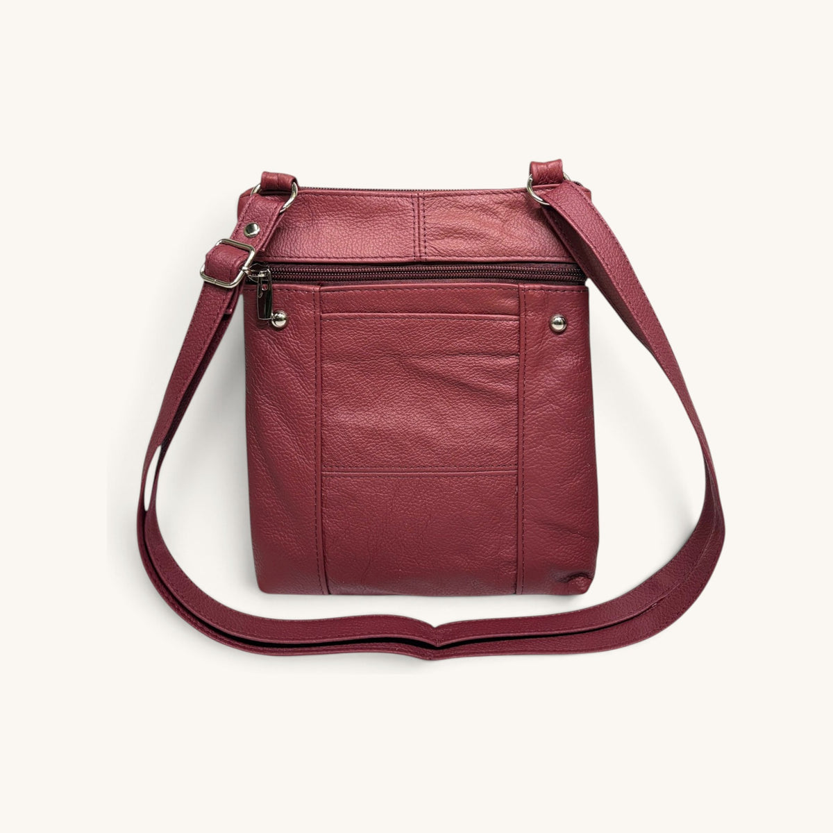 Travel Shoulder Bag - Maroon TSB Back