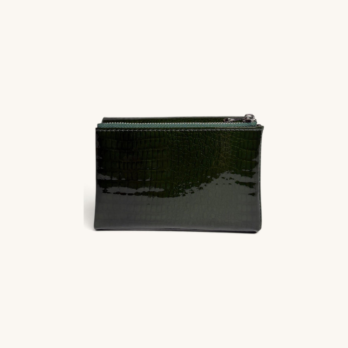 Croc-Embossed Clutch