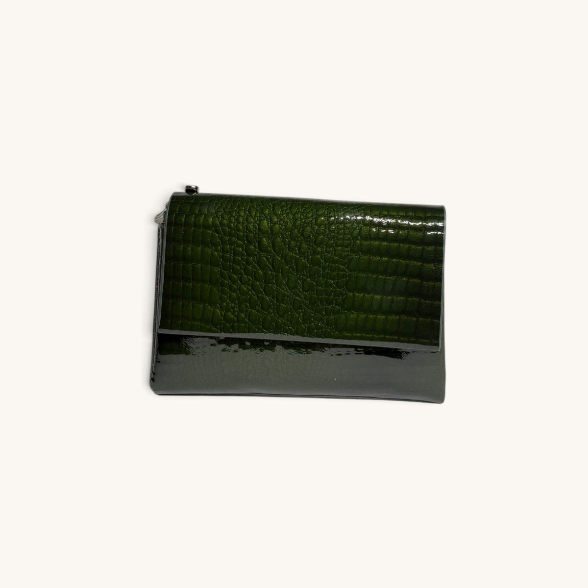 Croc-Embossed Clutch