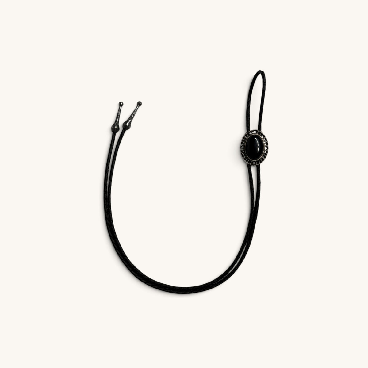 Black Stone Bolo Tie