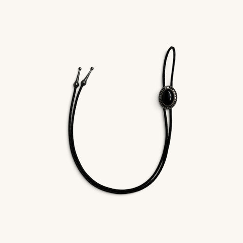 Black Stone Bolo Tie