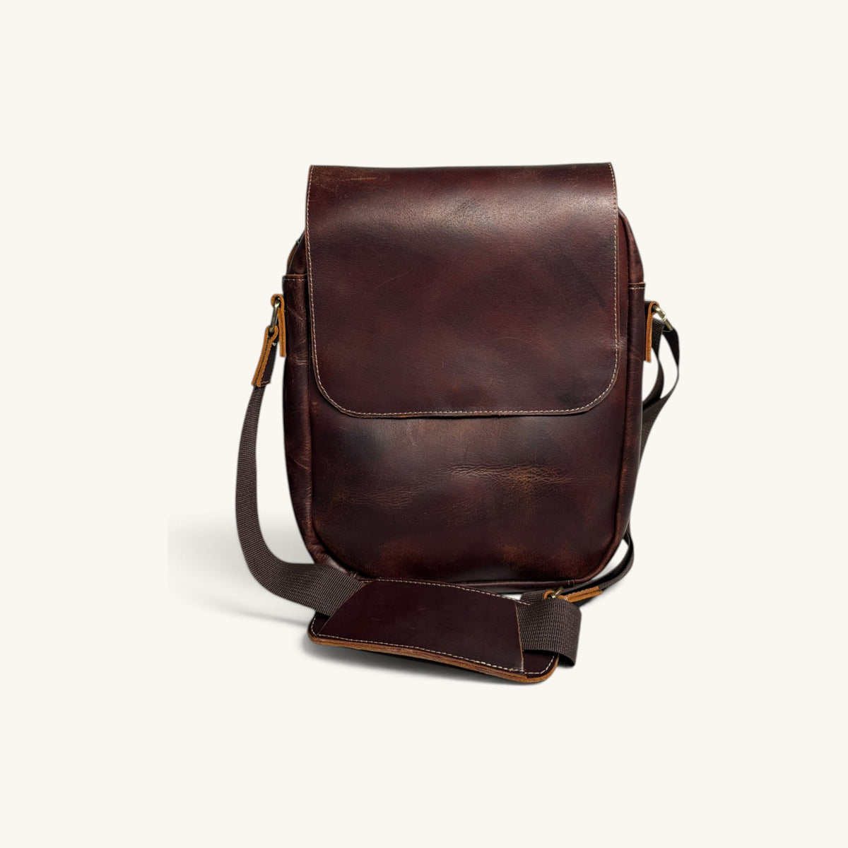 Flap Messenger Satchel - Oxblood