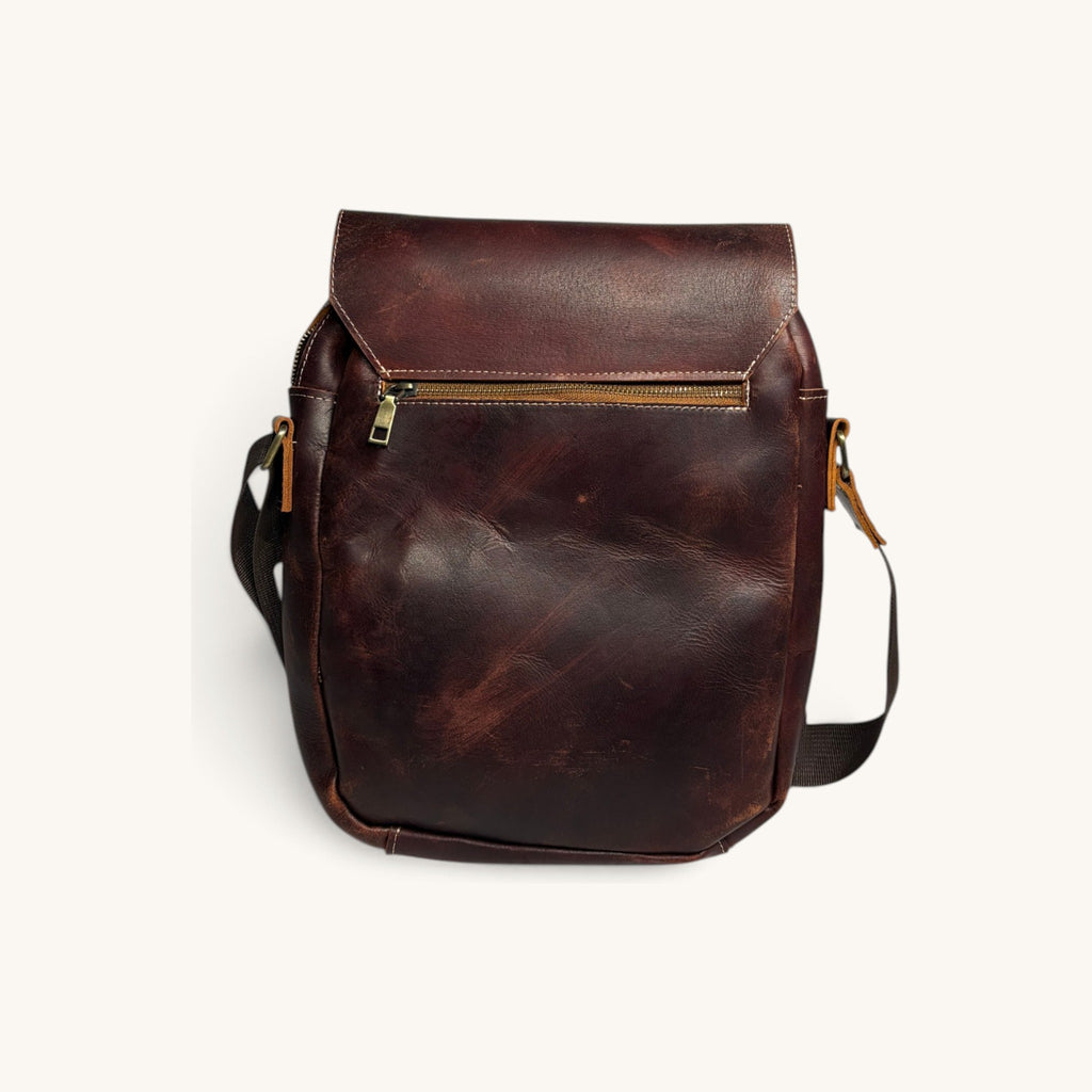 Flap Messenger Satchel - Oxblood