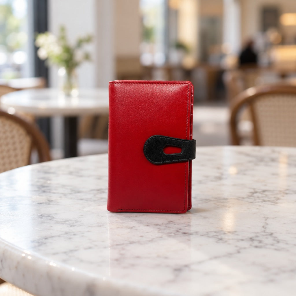 Snap Tab Wallet in Red [Red]