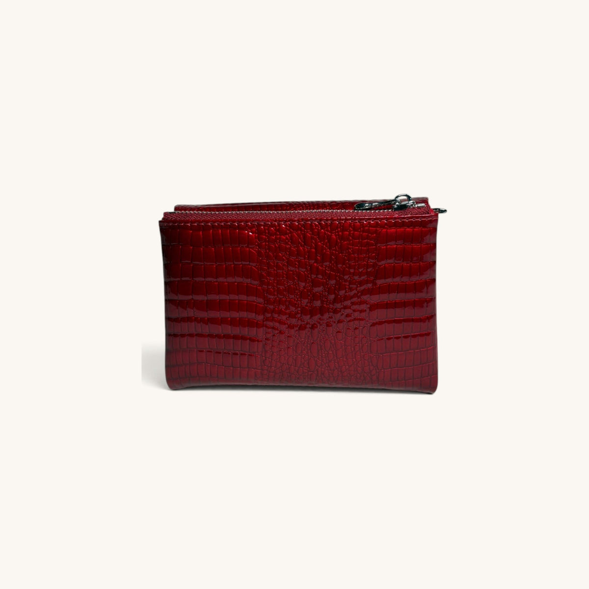 Croc-Embossed Clutch