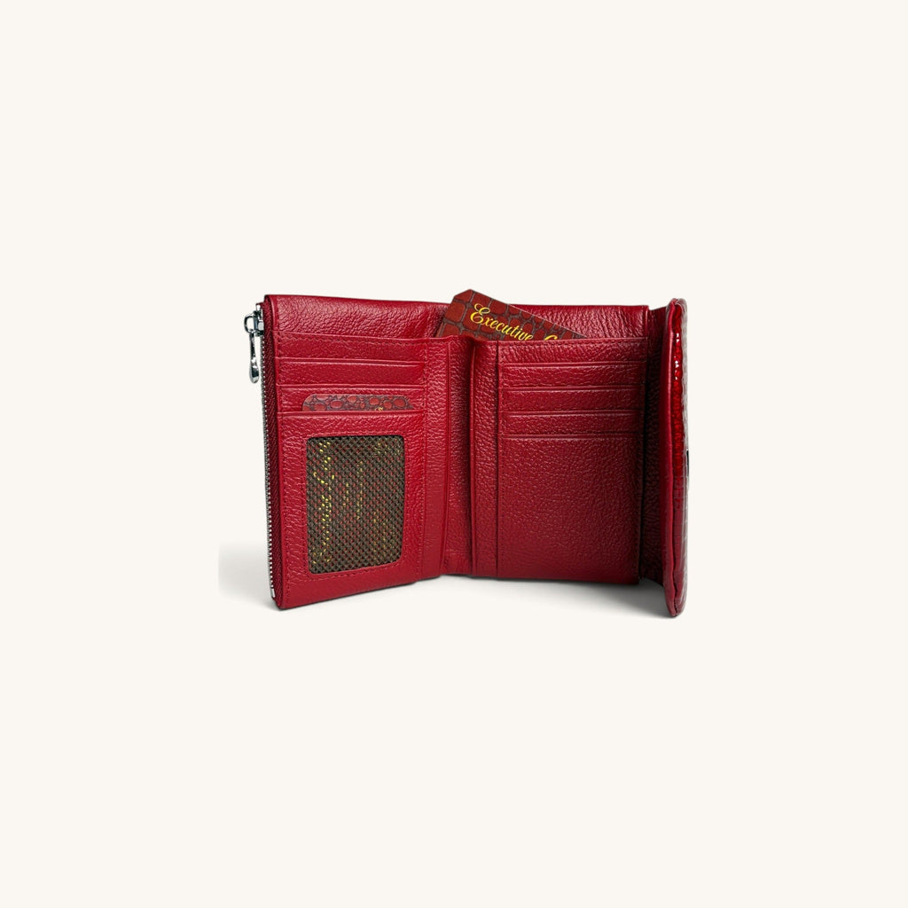 Croc-Embossed Clutch