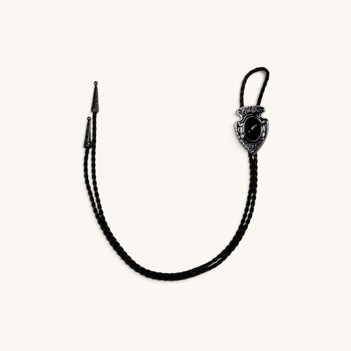 Black Stone Bolo Tie